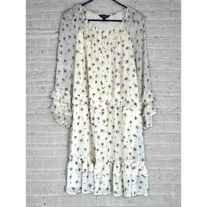 Simply Vera Wang Women's XXL Cottage-core Coquette Chiffon Boho Dress